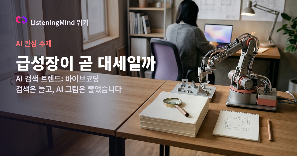 AI 검색 트렌드: 바이브코딩 검색은 늘고, AI 그림은 줄었습니다